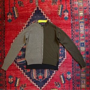 LA FETICHE Cathy Colourblock Wool Sweater - S - Hand Knit in Scotland